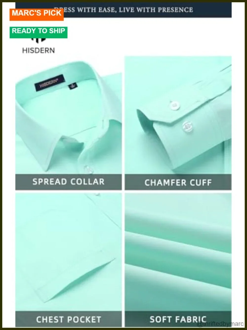 Slim Fit Long Sleeve Dress Shirt Set with Tie and Pocket Square